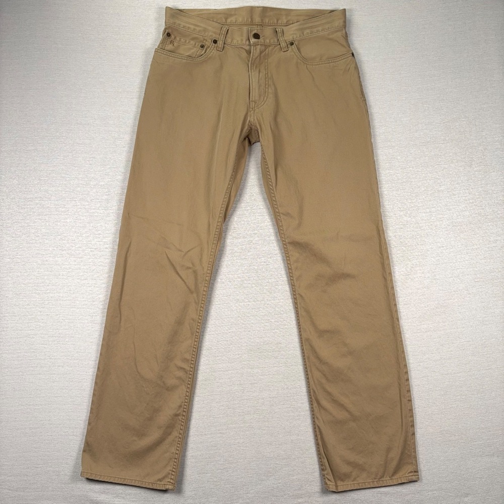 Polo Ralph Lauren 650 Straight Jeans Mens Size 32x32 Tan Cotton Straight